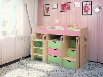 НИЗКАЯ КРОВАТЬ-ЧЕРДАК HAPPY KIDS K-11