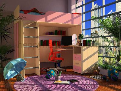 КРОВАТЬ-ЧЕРДАК ОРБИТА 11.1 + СТОЛ