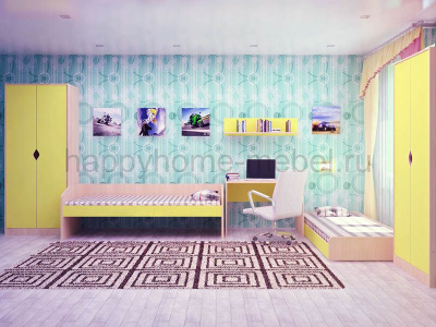 ДЕТСКАЯ КОМНАТА ДЛЯ ДВОИХ HAPPY KIDS R-20