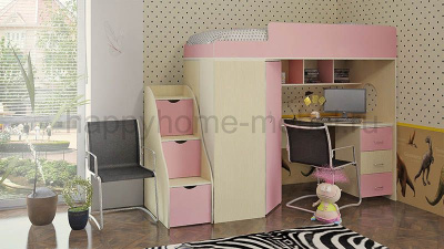 КРОВАТЬ-ЧЕРДАК BAMBINI 4 + ЛЕСТНИЦА BL