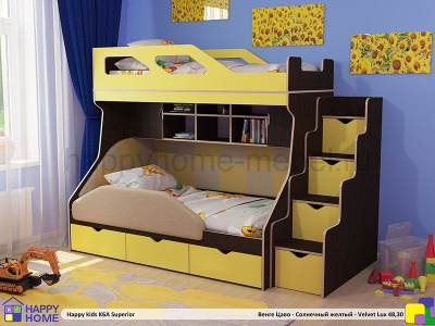 ДВУХЪЯРУСНАЯ КРОВАТЬ HAPPY KIDS K-6А SUPERIOR 190