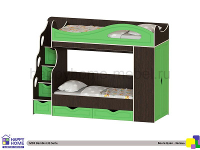 ДВУХЪЯРУСНАЯ КРОВАТЬ BAMBINI 33  SUITE МДФ