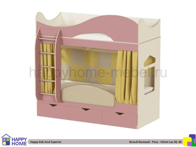 ДВУХЪЯРУСНАЯ КРОВАТЬ HAPPY KIDS SOUL SUPERIOR 170