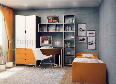 ГОТОВЫЙ НАБОР МЕБЕЛИ ДЛЯ ШКОЛЬНИКА HAPPY KIDS R-4