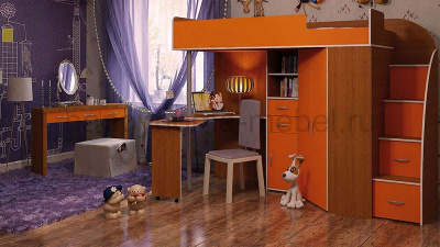 КРОВАТЬ-ЧЕРДАК BAMBINI 16 + СТОЛ 16.1