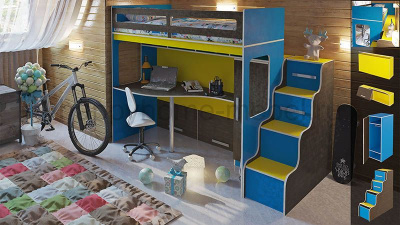 КРОВАТЬ-ЧЕРДАК FELICITA KIDS 4.1