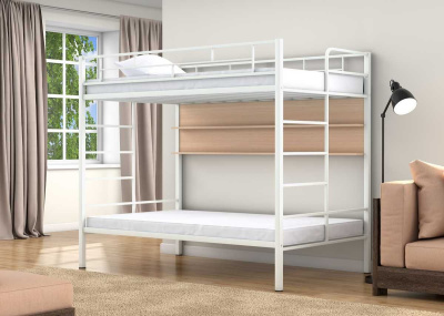 ДВУХЪЯРУСНАЯ МЕТАЛЛИЧЕСКАЯ КРОВАТЬ ВАЛЕНСИЯ ТВИСТ 120 С ПОЛКАМИ