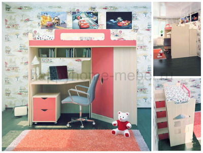 КРОВАТЬ-ЧЕРДАК HAPPY KIDS K-2S