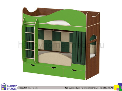 ДВУХЪЯРУСНАЯ КРОВАТЬ HAPPY KIDS SOUL SUPERIOR 180