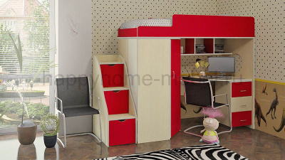 КРОВАТЬ-ЧЕРДАК BAMBINI 4 + ЛЕСТНИЦА BL