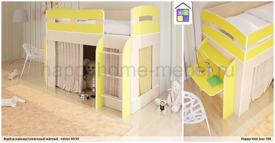 КРОВАТЬ-ЧЕРДАК HAPPY KIDS JAZZ 180Х90