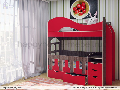 ДВУХЪЯРУСНАЯ КРОВАТЬ HAPPY KIDS JOY 180Х80 СМ