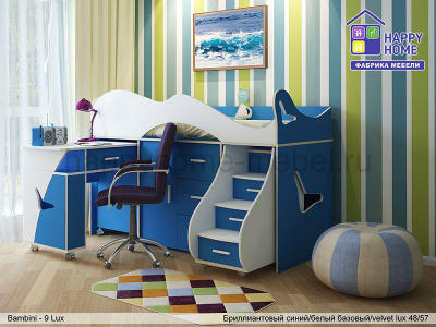 Низкая кровать-чердак BamBini 9 Lux 170