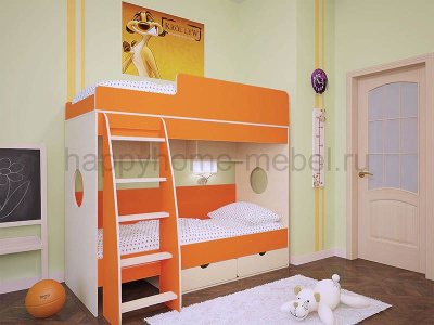 ДВУХЪЯРУСНАЯ КРОВАТЬ BAMBINI 7 190