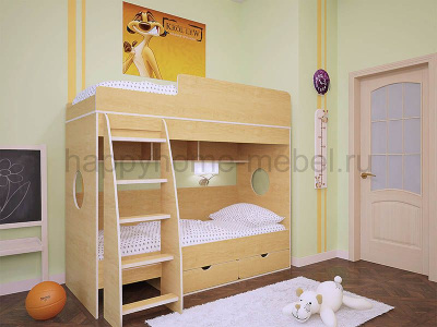 ДВУХЪЯРУСНАЯ КРОВАТЬ BAMBINI 7 190