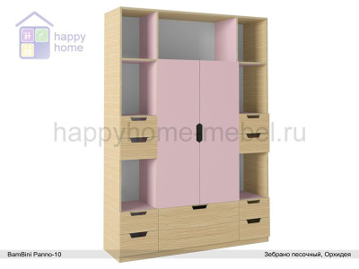 ШКАФ-СТЕЛЛАЖ BAMBINI PANNO 10 (С ЯЩИКАМИ)