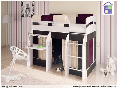 КРОВАТЬ-ЧЕРДАК HAPPY KIDS JAZZ - 2  160Х80