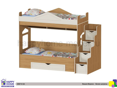 ДВУХЪЯРУСНАЯ КРОВАТЬ HAPPY KIDS K-5A МДФ