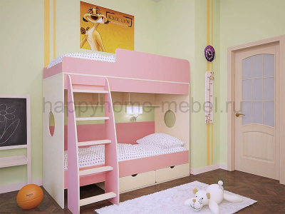 ДВУХЪЯРУСНАЯ КРОВАТЬ BAMBINI 7 190