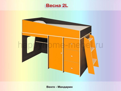 КРОВАТЬ-ЧЕРДАК РАДУГА ВЕСНА 1L