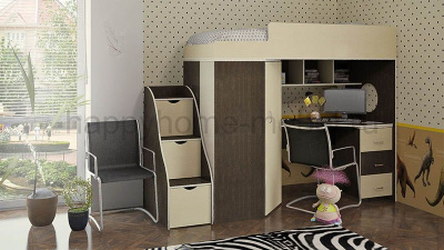 КРОВАТЬ-ЧЕРДАК BAMBINI 4 + ЛЕСТНИЦА BL