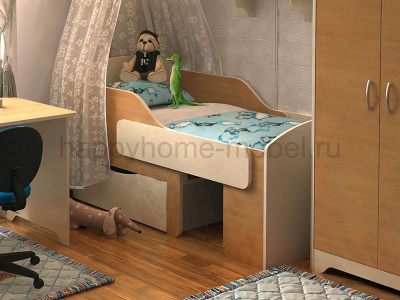 РАЗДВИЖНАЯ КРОВАТКА BAMBINI 01.2 + ШКАФ 01.3 + СТОЛ 01.4 + ПОЛКА 02.5 - 2 ШТ.  (ОТ 0+)