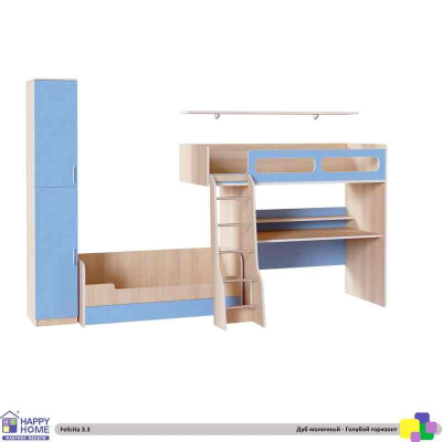ДВУХЪЯРУСНАЯ КРОВАТЬ FELICITA KIDS 3.3