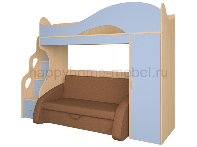 ДВУХЪЯРУСНАЯ КРОВАТЬ С ДИВАНОМ BAMBINI DIVANNO 28 EVO