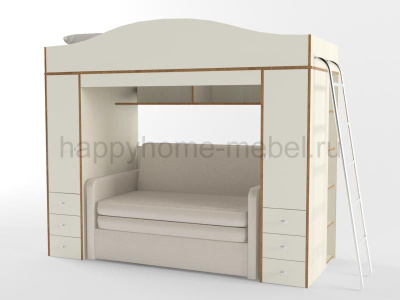 ДВУХЪЯРУСНАЯ КРОВАТЬ С ДИВАНОМ ОРБИТА ЛЕТО 8М