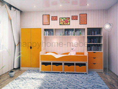 ДЕТСКАЯ СТЕНКА СО СПАЛЬНЫМ МЕСТОМ HAPPY KIDS K-15