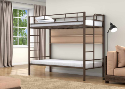ДВУХЪЯРУСНАЯ МЕТАЛЛИЧЕСКАЯ КРОВАТЬ ВАЛЕНСИЯ ТВИСТ С ПОЛКАМИ