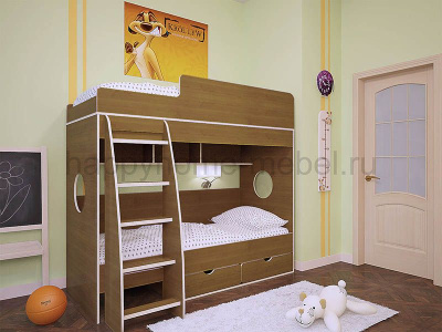 ДВУХЪЯРУСНАЯ КРОВАТЬ BAMBINI 7 190