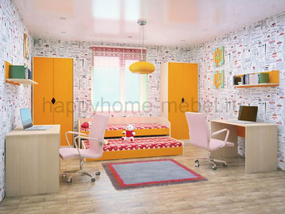 ДЕТСКАЯ КОМНАТА ДЛЯ ДВОИХ HAPPY KIDS R-18