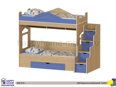 ДВУХЪЯРУСНАЯ КРОВАТЬ HAPPY KIDS K-5A МДФ