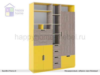 ШКАФ-СТЕЛЛАЖ BAMBINI PANNO 9 (С РАБОЧИМ МЕСТОМ)