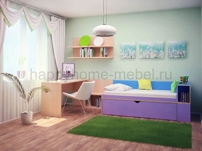 НИЗКАЯ КРОВАТЬ-ЧЕРДАК HAPPY KIDS K-16