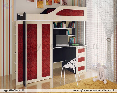 КРОВАТЬ-ЧЕРДАК HAPPY KIDS CHARM 180Х80