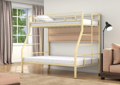 ДВУХЪЯРУСНАЯ МЕТАЛЛИЧЕСКАЯ КРОВАТЬ РАУТА ТВИСТ С ПОЛКАМИ