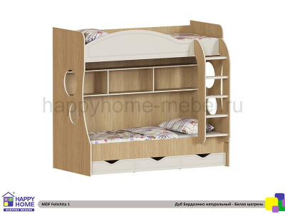 ДВУХЪЯРУСНАЯ КРОВАТЬ FELICITA KIDS 1 МДФ 180