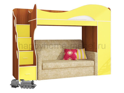 ДВУХЪЯРУСНАЯ КРОВАТЬ С ДИВАНОМ BAMBINI DIVANNO 28 SIMPLE