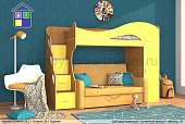 Двухъярусная кровать с диваном BamBini Divanno 28 Superior