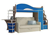 Двухъярусная кровать с диваном BamBini Divanno 1 Suite