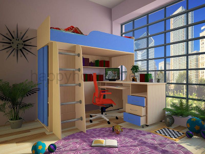 КРОВАТЬ-ЧЕРДАК ОРБИТА 11.1 + СТОЛ