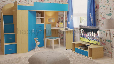 КРОВАТЬ-ЧЕРДАК BAMBINI 16 + ТУМБА 16.2