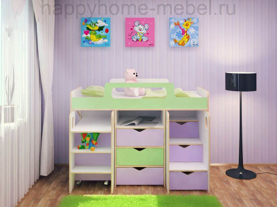 НИЗКАЯ КРОВАТЬ-ЧЕРДАК HAPPY KIDS K-11