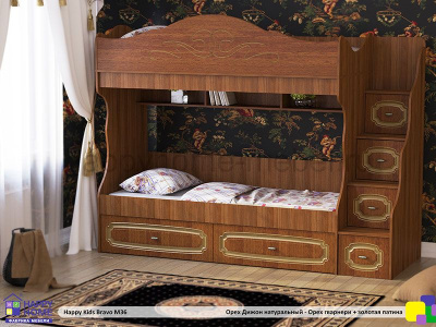 Двухъярусная кровать Happy kids Bravo M36