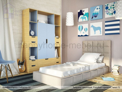 ШКАФ-СТЕЛЛАЖ BAMBINI PANNO 10 (С ЯЩИКАМИ)