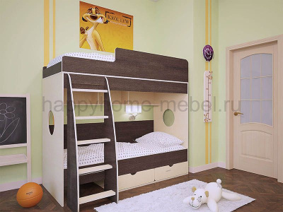 ДВУХЪЯРУСНАЯ КРОВАТЬ BAMBINI 7 190