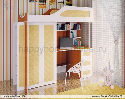 КРОВАТЬ-ЧЕРДАК HAPPY KIDS CHARM 180Х80