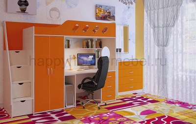 КРОВАТЬ-ЧЕРДАК ОРБИТА 21 + КОМОД